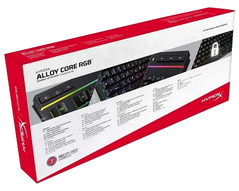 Tastatură HyperX Alloy Core RGB Membrană Negru