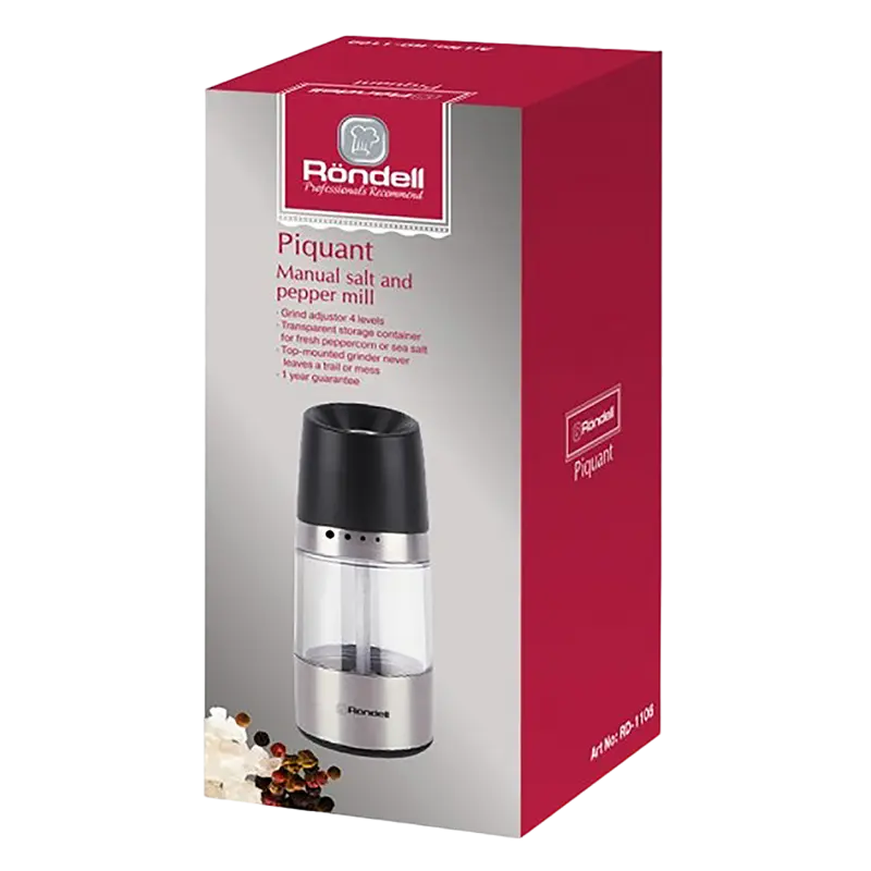 Râșnița de sare și piper Rondell RD-1106 Piquant Oțel inoxidabil