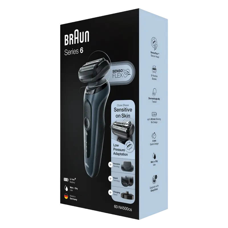 Aparat de ras electric Braun Series 6 60-N4500cs Gri