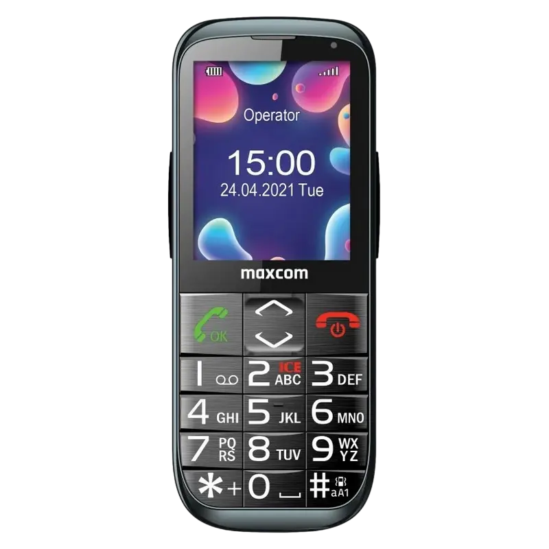 Мобильный телефон Кнопочный MaxCom MM724 Чёрный