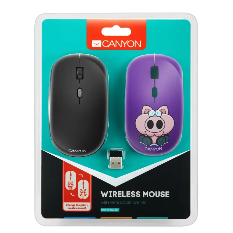 Беcпроводная мышь Canyon CND-CMSW401PB Беспроводное Разноцветный