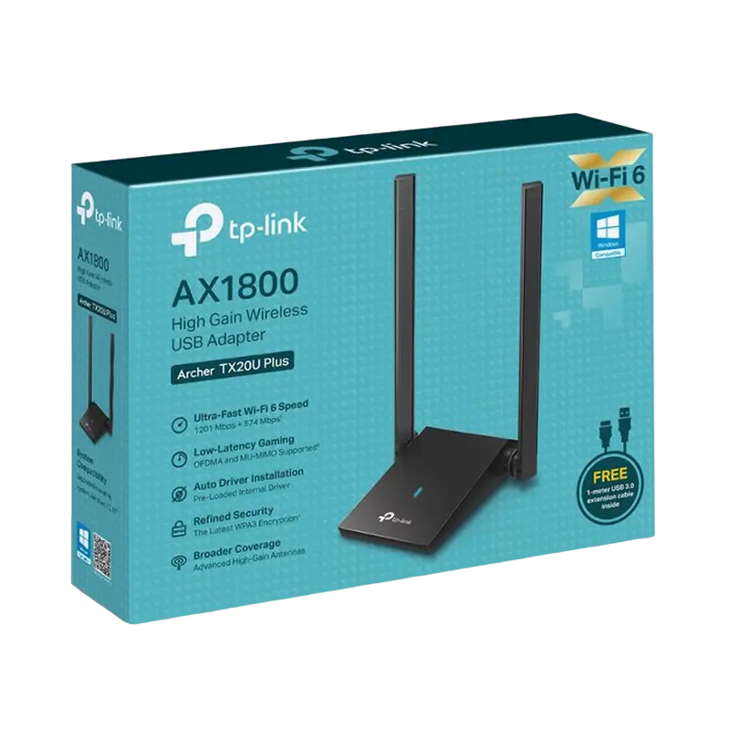 USB Aдаптер TP-LINK Archer TX20U Plus Черный
