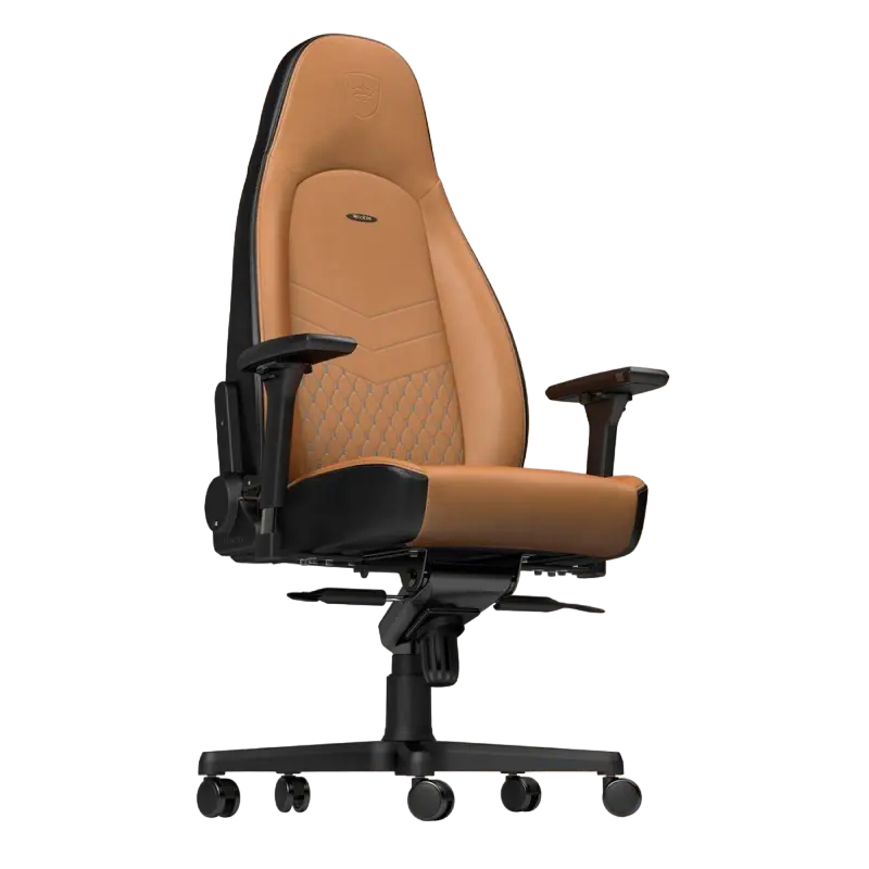Игровое кресло Noblechairs Icon Натуральная кожа Коньячный/Черный