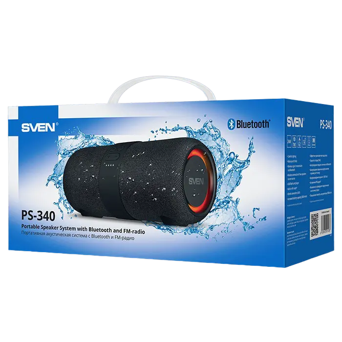 Портативная колонка SVEN PS-340 Чёрный