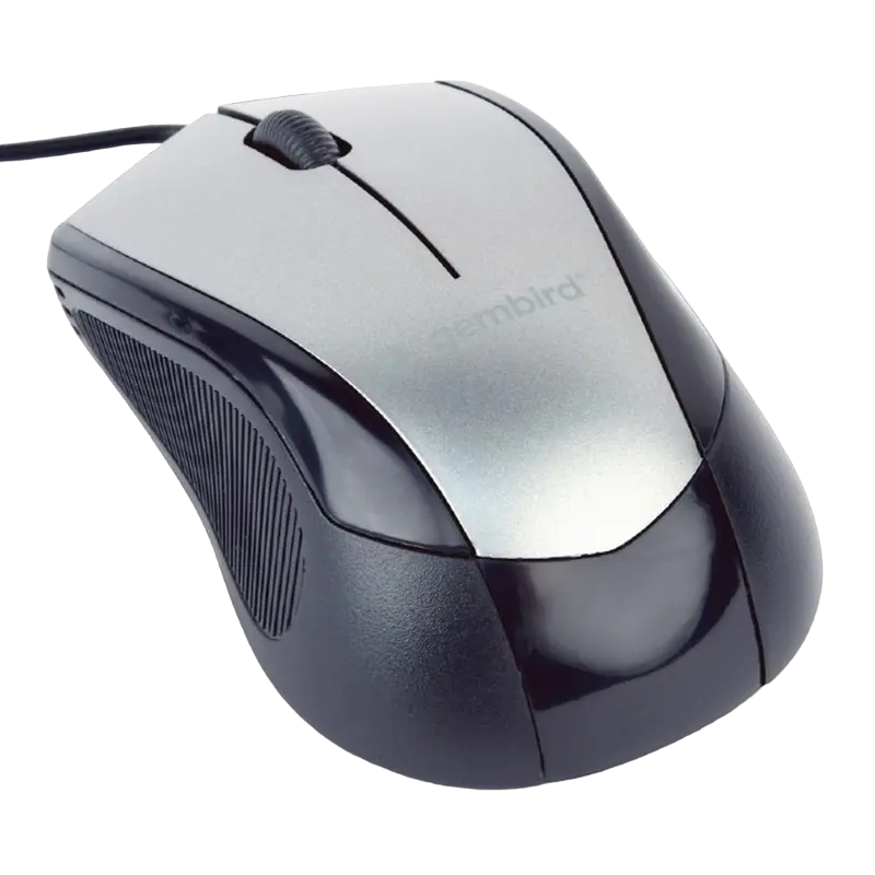 Мышь Gembird MUS-3B-02-BG Проводное Чёрный/Серый