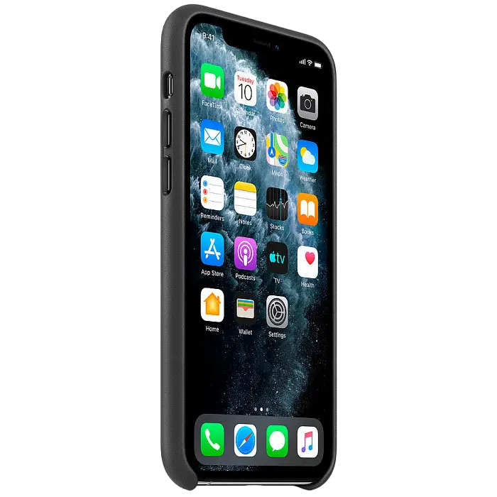 Чехол Apple iPhone 11 Pro Leather Case Кожаный чехол Чёрный