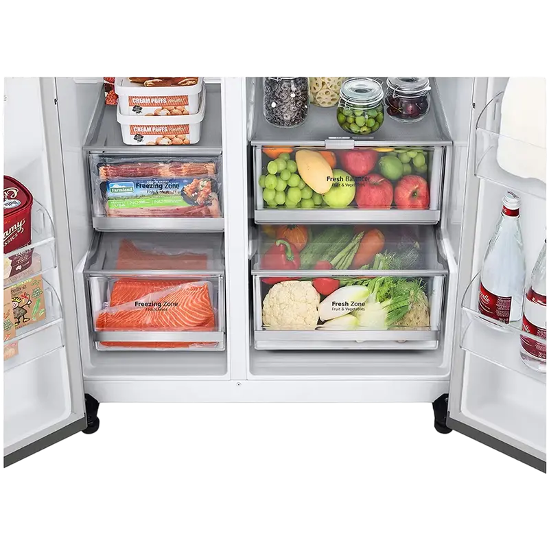 Холодильник LG GSXV80PZLE Серебристый