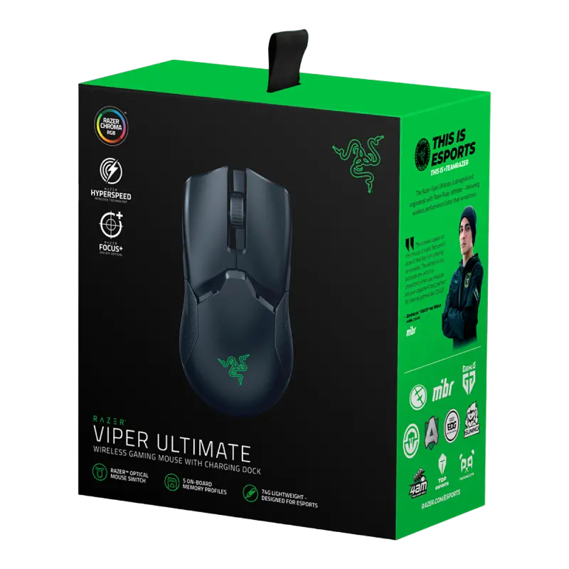 Игровая мышь Razer Viper Ultimate with Charging Dock Беспроводное Чёрный