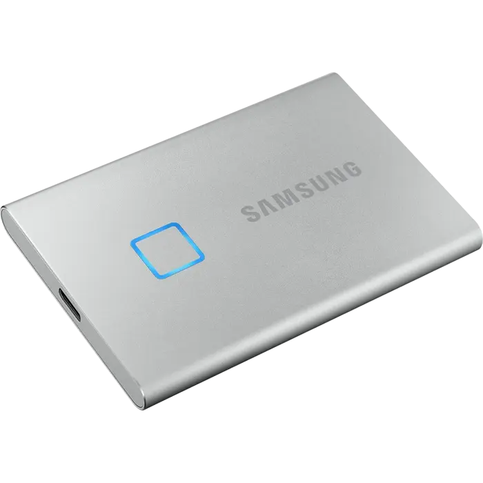 Внешний портативный SSD накопитель Samsung T7 Touch 2 ТБ Серебристый