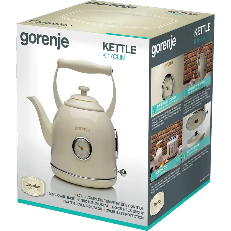 Fierbător electric Gorenje K17CLIN Bej