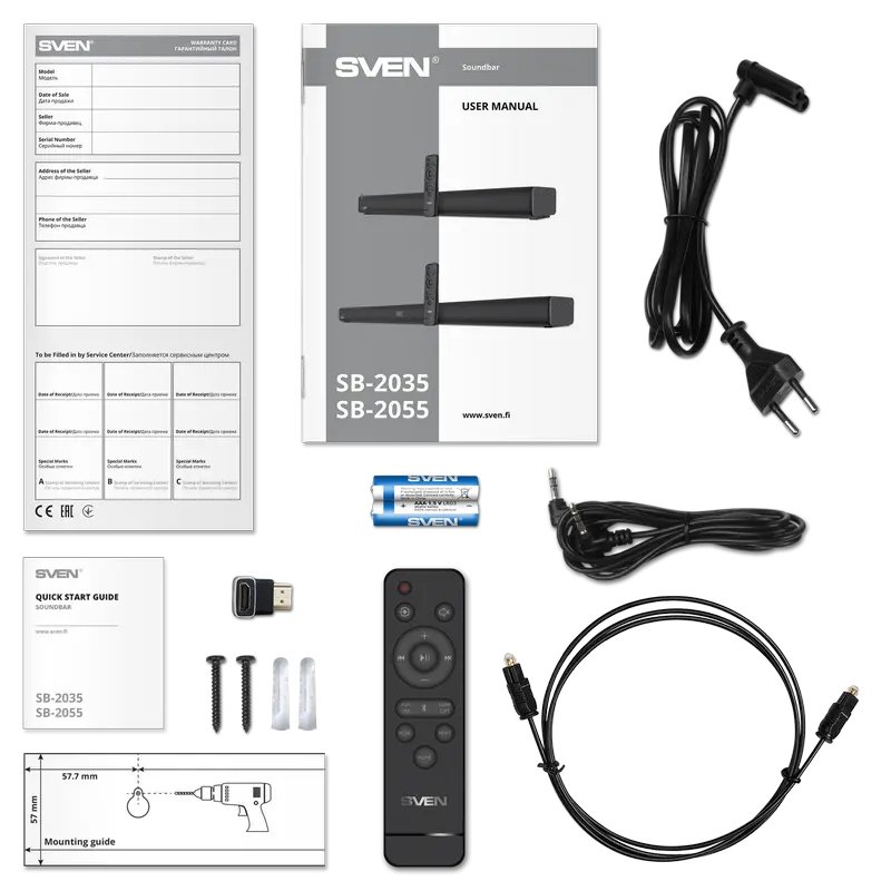 Саундбар SVEN SB-2035 Черный