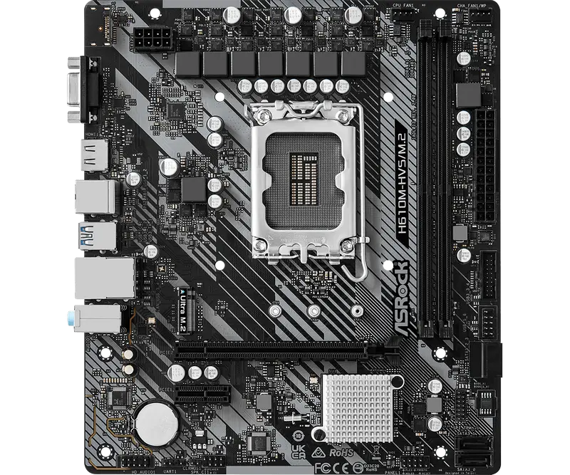 Материнская плата ASRock H610M-HVS/M.2 R2.0 LGA1700 Micro-ATX