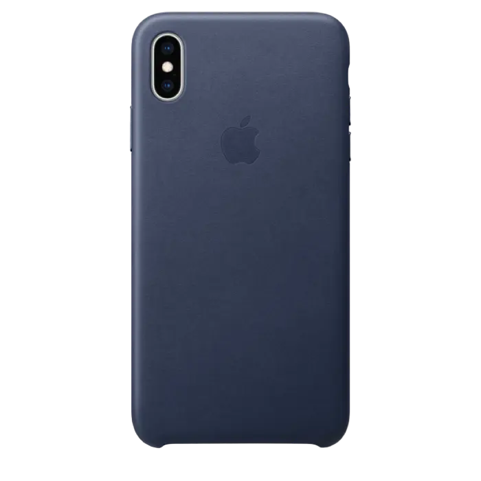 Husă Apple iPhone XS Leather Case Husa din piele Albastru Marin