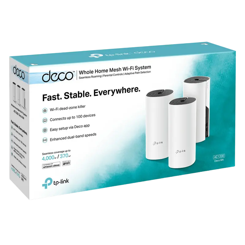 Домашняя Mesh Wi-Fi система TP-LINK Deco M4 (3-pack) Белый