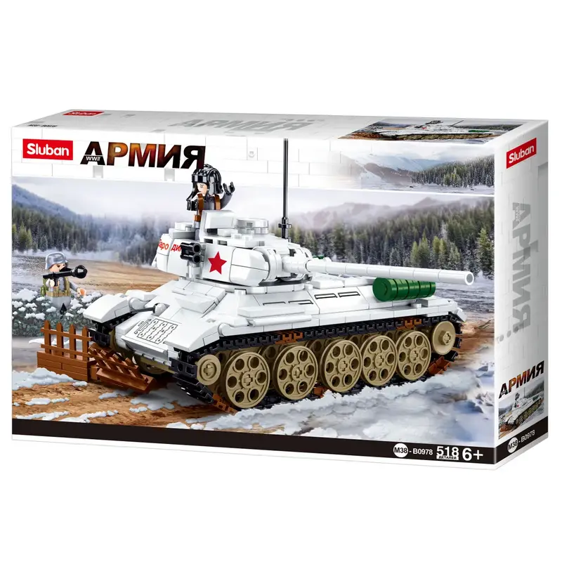 Конструктор Sluban Army - (Battle of Budapest) Medium Tank White Белый