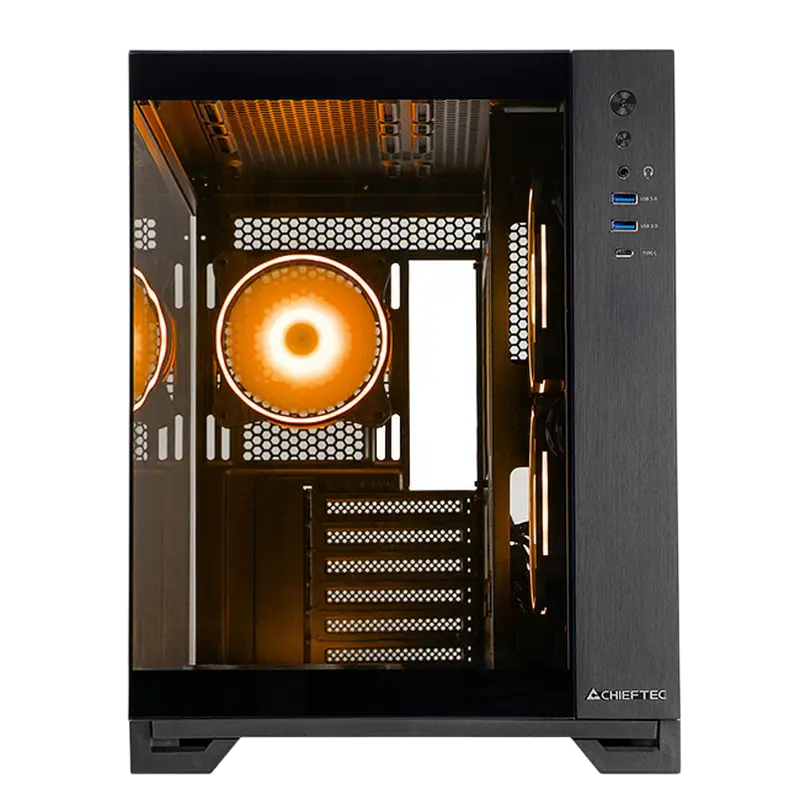 Компьютерный корпус Chieftec GM-30B-TG-OP Midi-Tower Черный