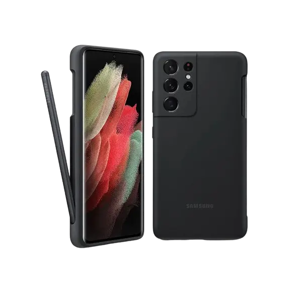Husă Samsung Galaxy S21 Ultra Silicone Cover with S-Pen Husă din silicon Negru