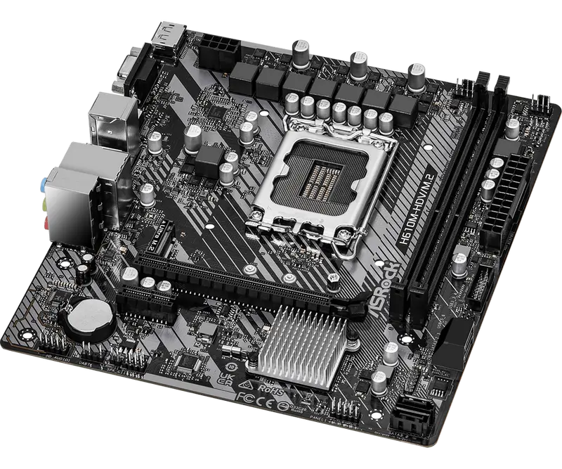 Материнская плата ASRock H610M-HDV/M.2 R2.0 LGA1700 Micro-ATX
