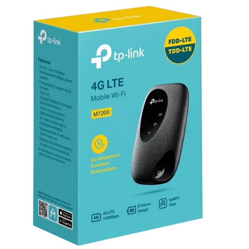 Мобильный Wi‑Fi роутер TP-LINK M7200 Черный