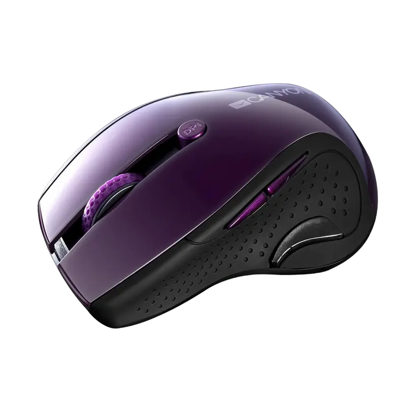 Беcпроводная мышь Canyon MW-01 Беспроводное Чёрный/Фиолетовый