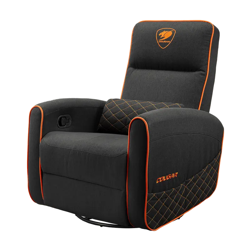 Игровое кресло Cougar FIDOM Имитация льна Черный | Оранжевый