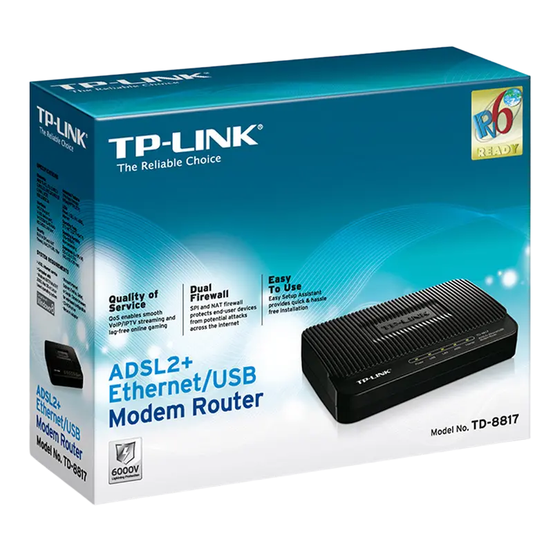 ADSL Модем TP-LINK TD-8817 Черный