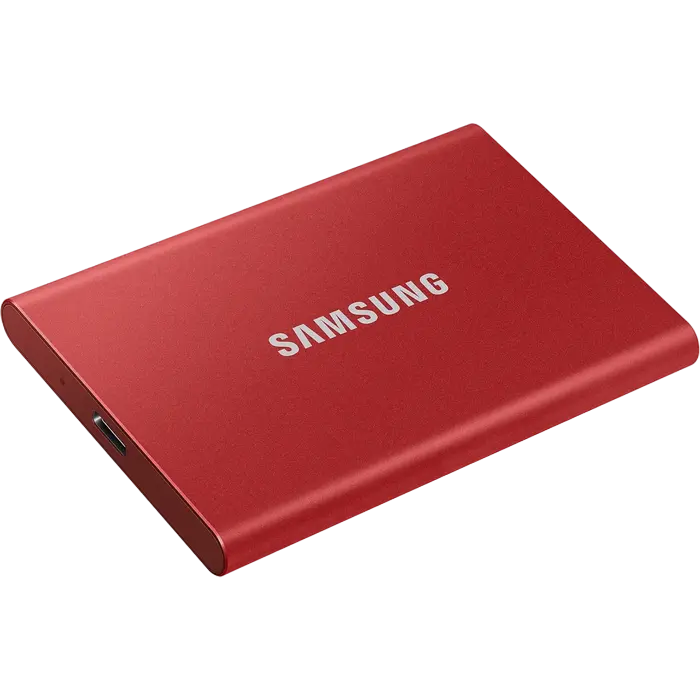 Внешний портативный SSD накопитель Samsung T7 500 ГБ Красный