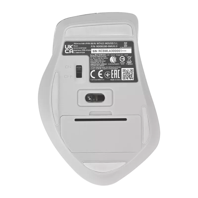 Беcпроводная мышь ASUS WT425 Беспроводное Серебристый