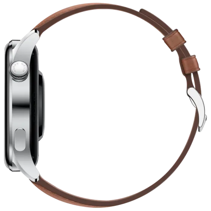 Умные часы Huawei WATCH 3 Корпус Stainless Steel с Коричневым кожаным ремешком