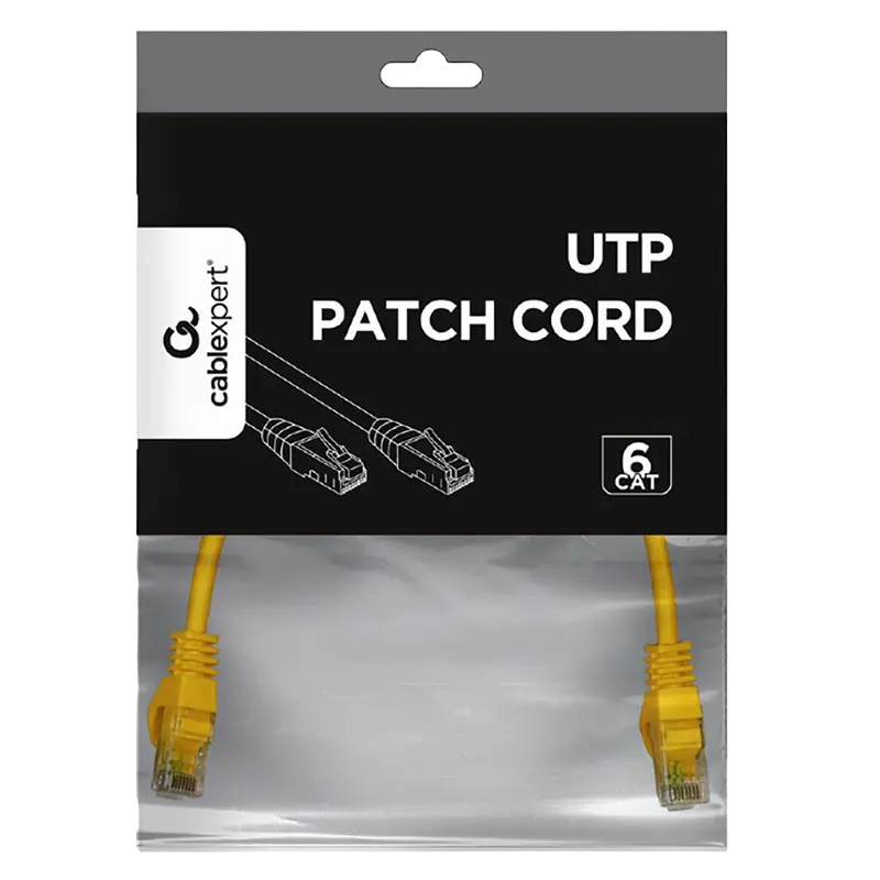Патч-корд Cablexpert PP6U-0.25M/Y Жёлтый