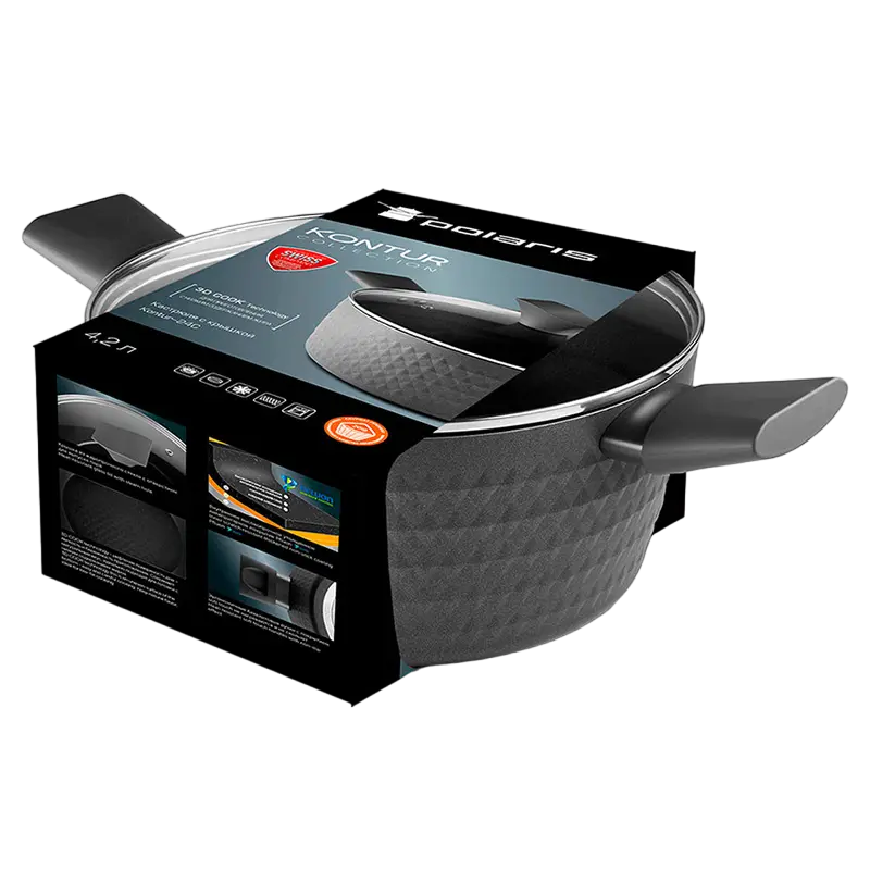 Кастрюля Polaris Kontur-24C Kontur Серый