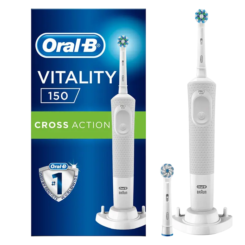 Электрическая зубная щетка Для взрослых Oral-B Vitality 150 Cross Action Белый