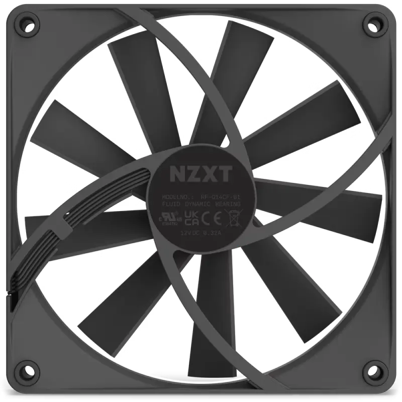 Вентилятор для ПК NZXT F140Q 140 мм Черный