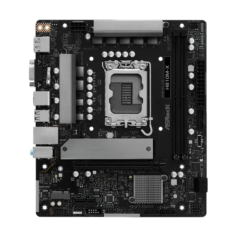 Материнская плата ASRock H810M-X LGA1851 Micro-ATX
