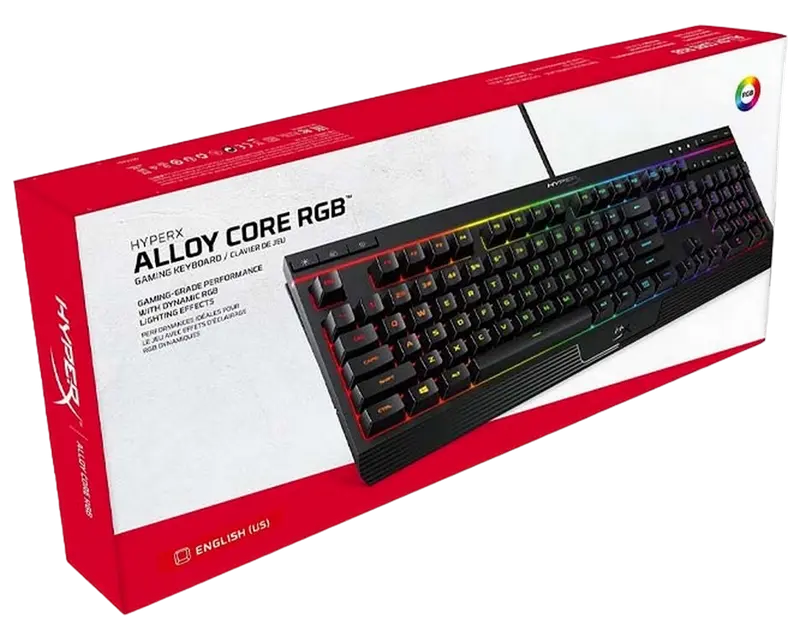 Tastatură HyperX Alloy Core RGB Membrană Negru