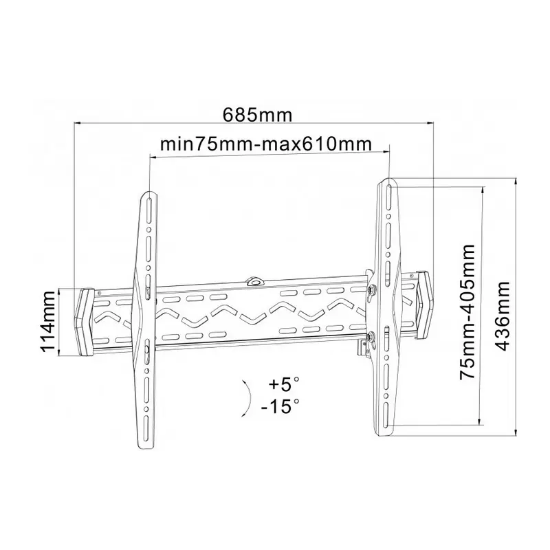 Кронштейн для телевизора Reflecta Plano Slim 60-6040T Черный