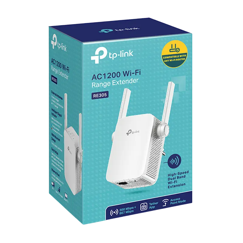 Amplificator de semnal Wi‑Fi TP-LINK RE305 Alb