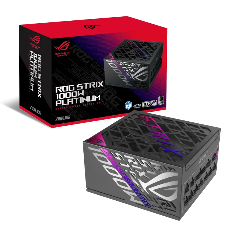 Tip Блок питания для компьютеров ASUS ROG Strix 1000W Platinum ATX Черный