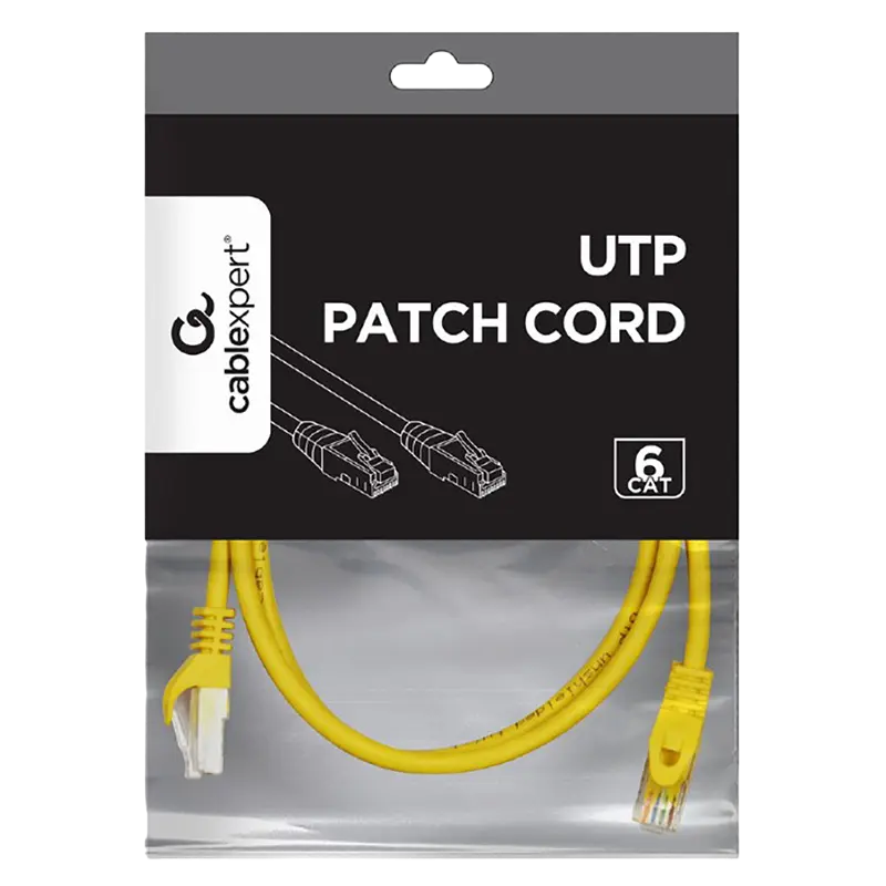 Патч-корд Cablexpert PP6U-0.5M/Y Жёлтый
