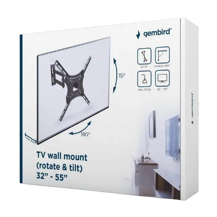 Кронштейн для телевизора Gembird WM-55RT-04 Черный