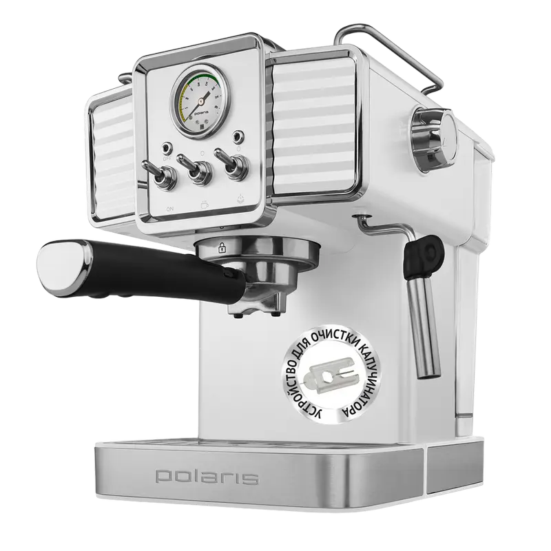 Кофеварка рожковая Polaris PCM 1538E Белый