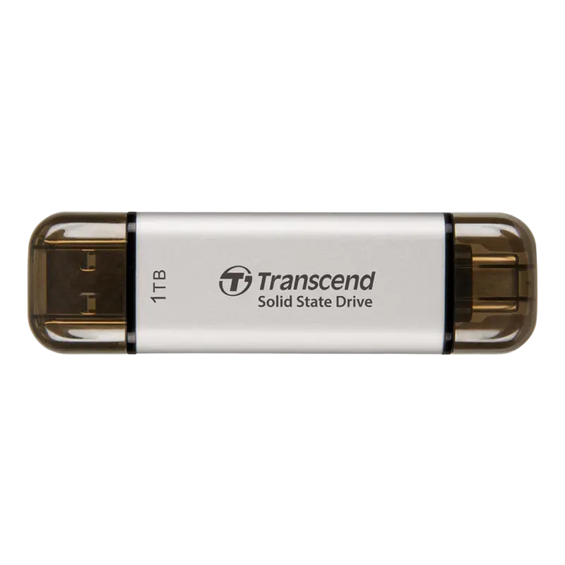 Внешний портативный SSD накопитель Transcend ESD310S 1 ТБ Серебристый