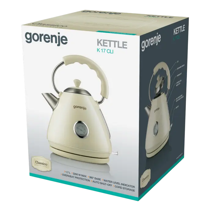 Электрочайник Gorenje K17CLI Бежевый