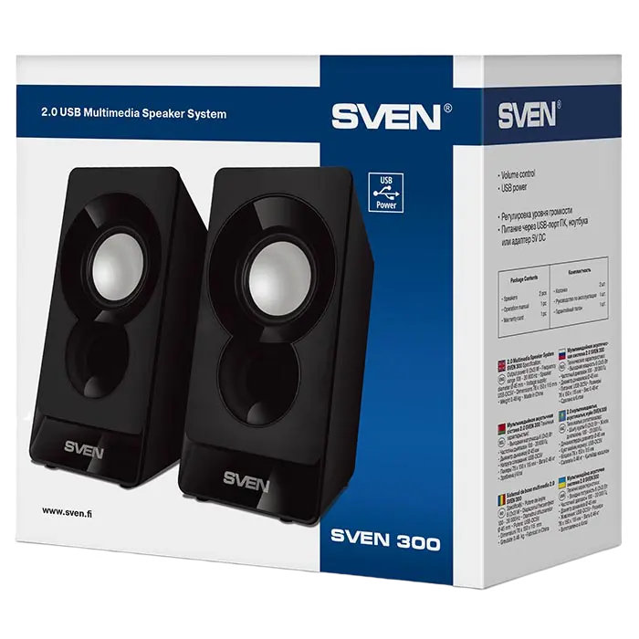 Компьютерные колонки SVEN 300 Черный