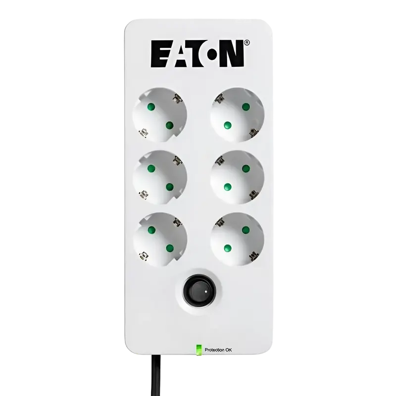 Prelungitor electric Eaton PB6D Negru/Alb