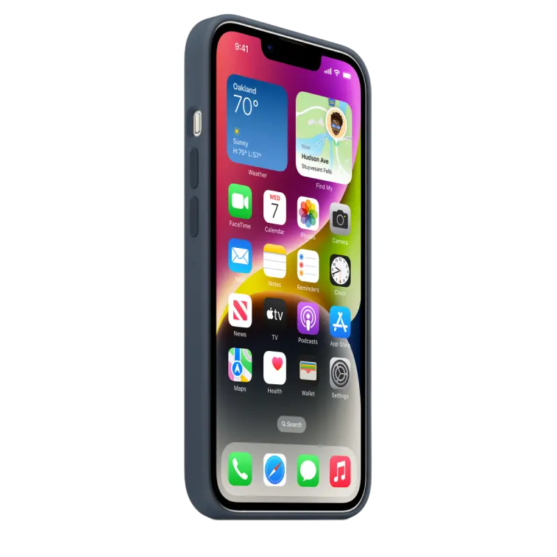 Чехол Apple iPhone 14 Silicone Case MagSafe A2910 MagSafe Синий шторм