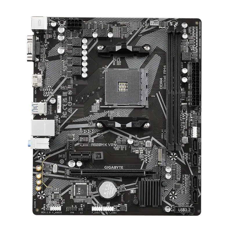 Материнская плата Gigabyte A520M K V2 AM4 Micro-ATX
