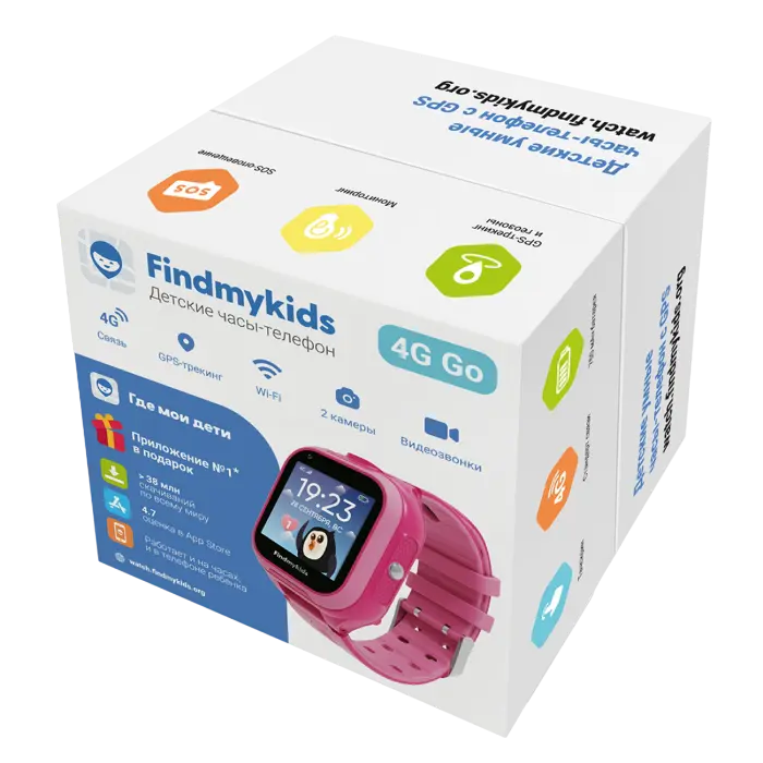 Детские часы Elari Findmykids Go 4G Розовый