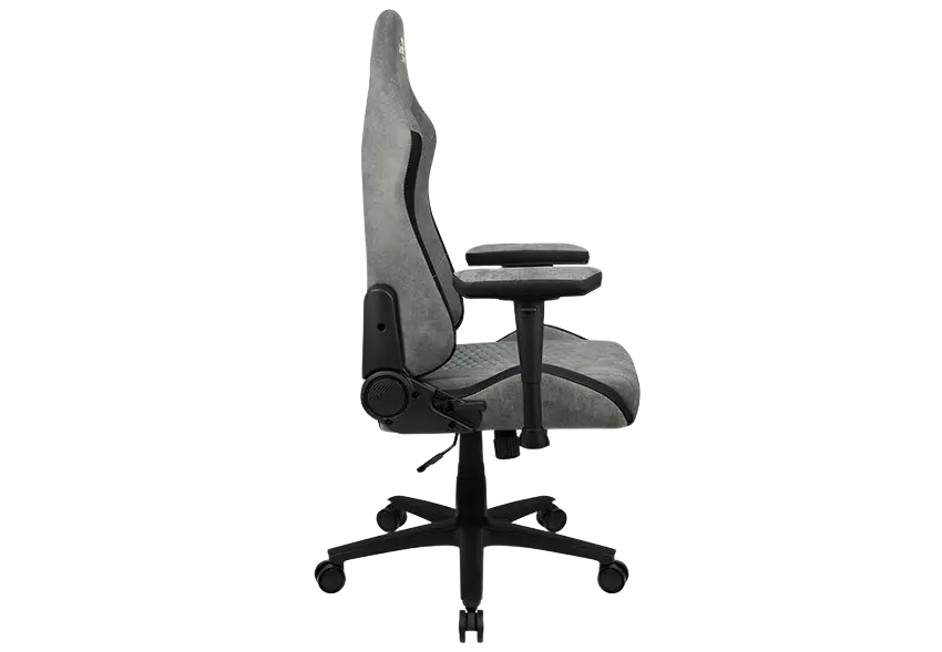 Scaun Gaming AeroCool Crown AeroSuede PU Piele Gri