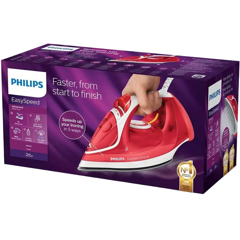 Fier de călcat Philips EasySpeed Advanced Roșu